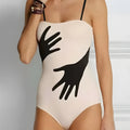 Women's one-piece beach bikini swimsuit with gauze skirt cover-up