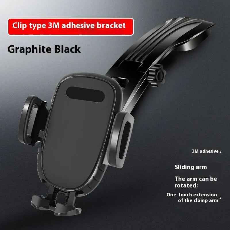 Car centre console magnetic suction cup bracket universal plastic phone holder black colour on dashboard