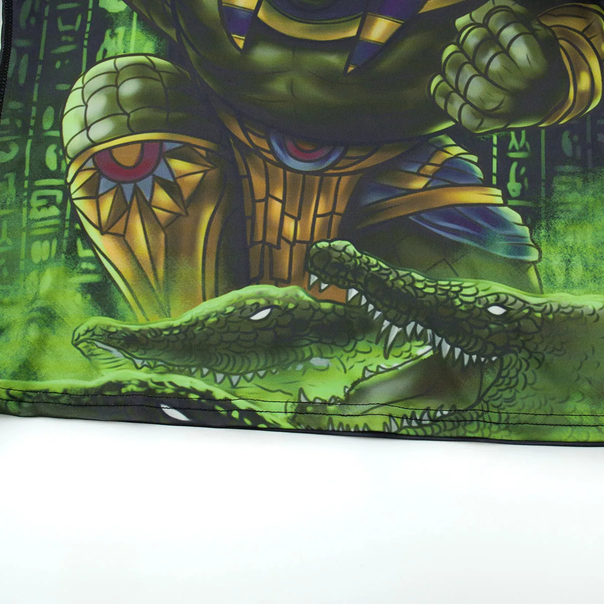 Man wearing a slim fit, printed ZF016 long sleeve sports top and matching trousers for running.