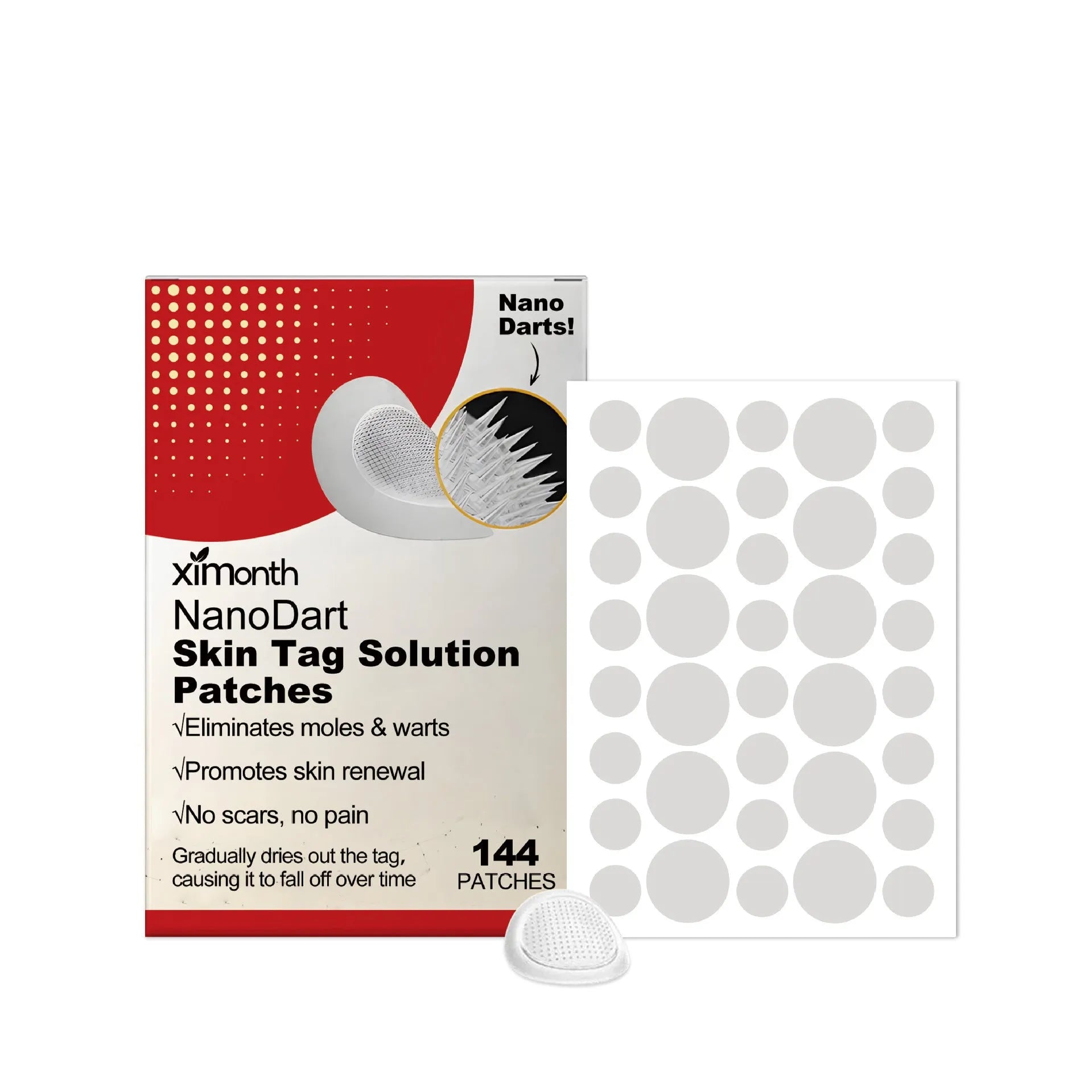 Skin wart invisible repair patches with tea tree oil and centella asiatica formula