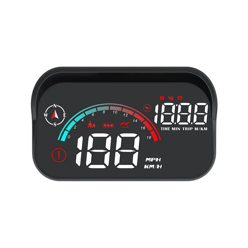 Black head-up display car projector with USB cable for GPS and speed projection