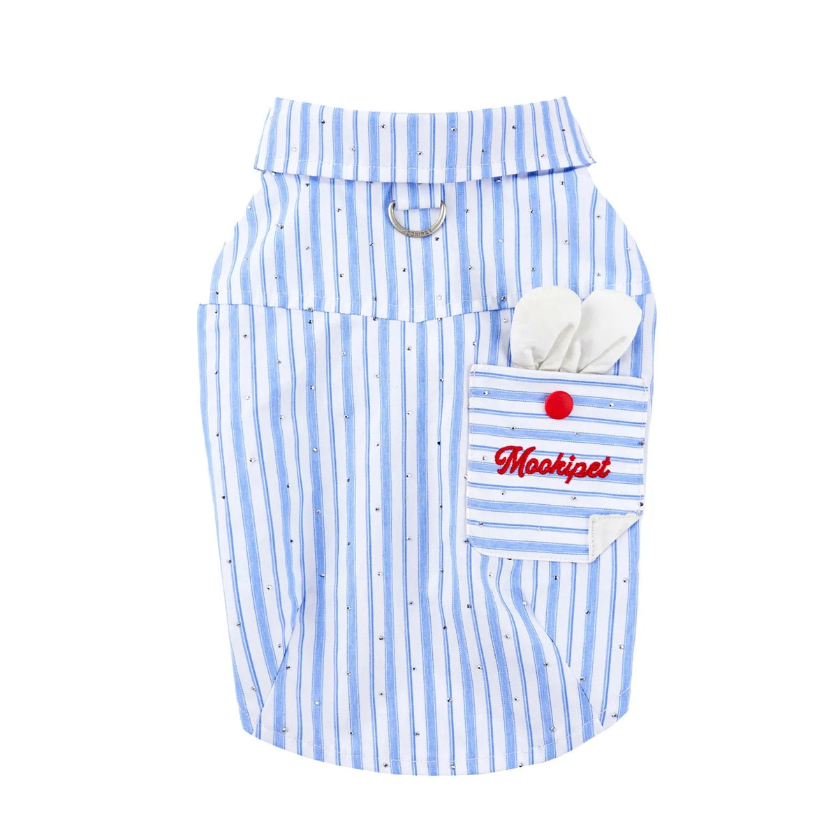 Blue Schnauzer summer thin pet shirt in 55% polyester and 45% cotton, casual unisex dog clothing