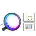 Smart aluminium alloy LED night light with music sync and app control in 6-inch and 10-inch sizes.
