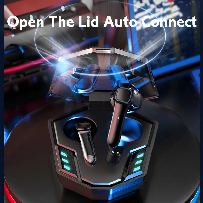 M59 style minimalist wireless Bluetooth gaming headset made from black ABS plastic.