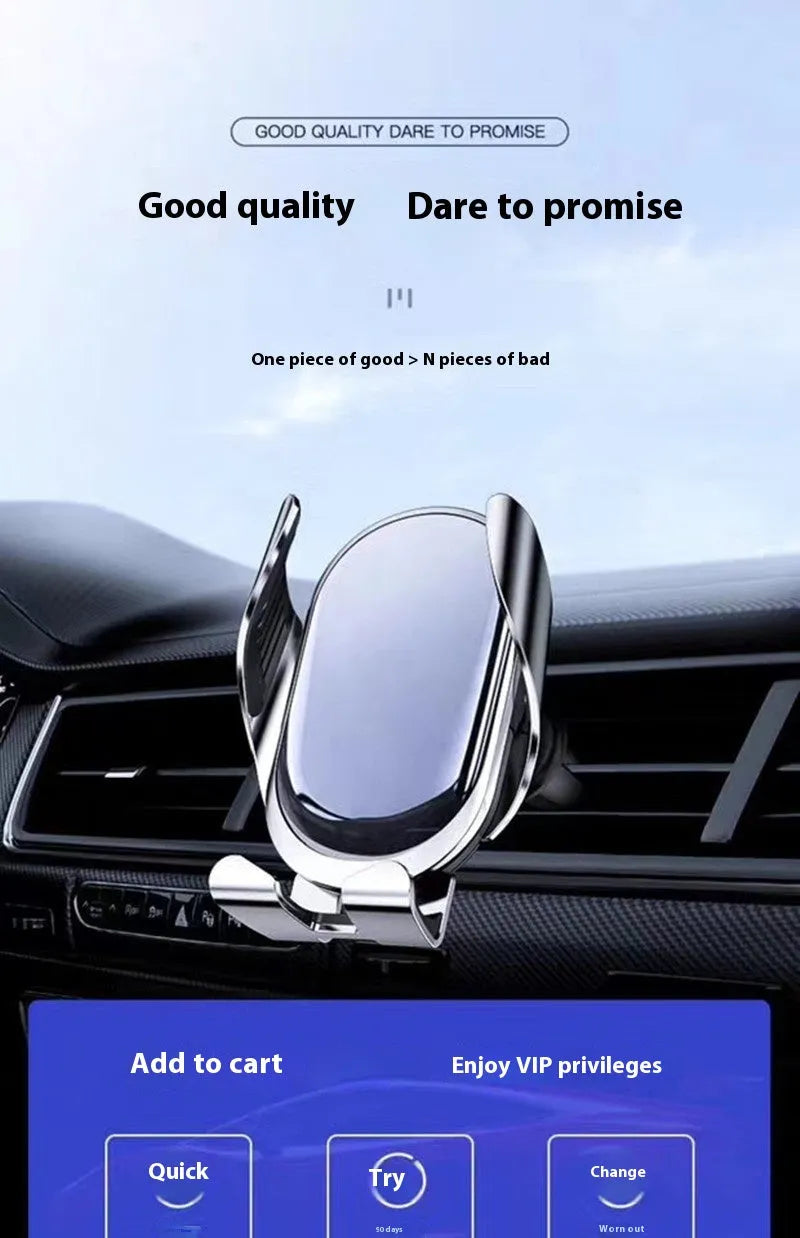 Silver portable plastic car phone holder with electric clamping for universal mobile phones
