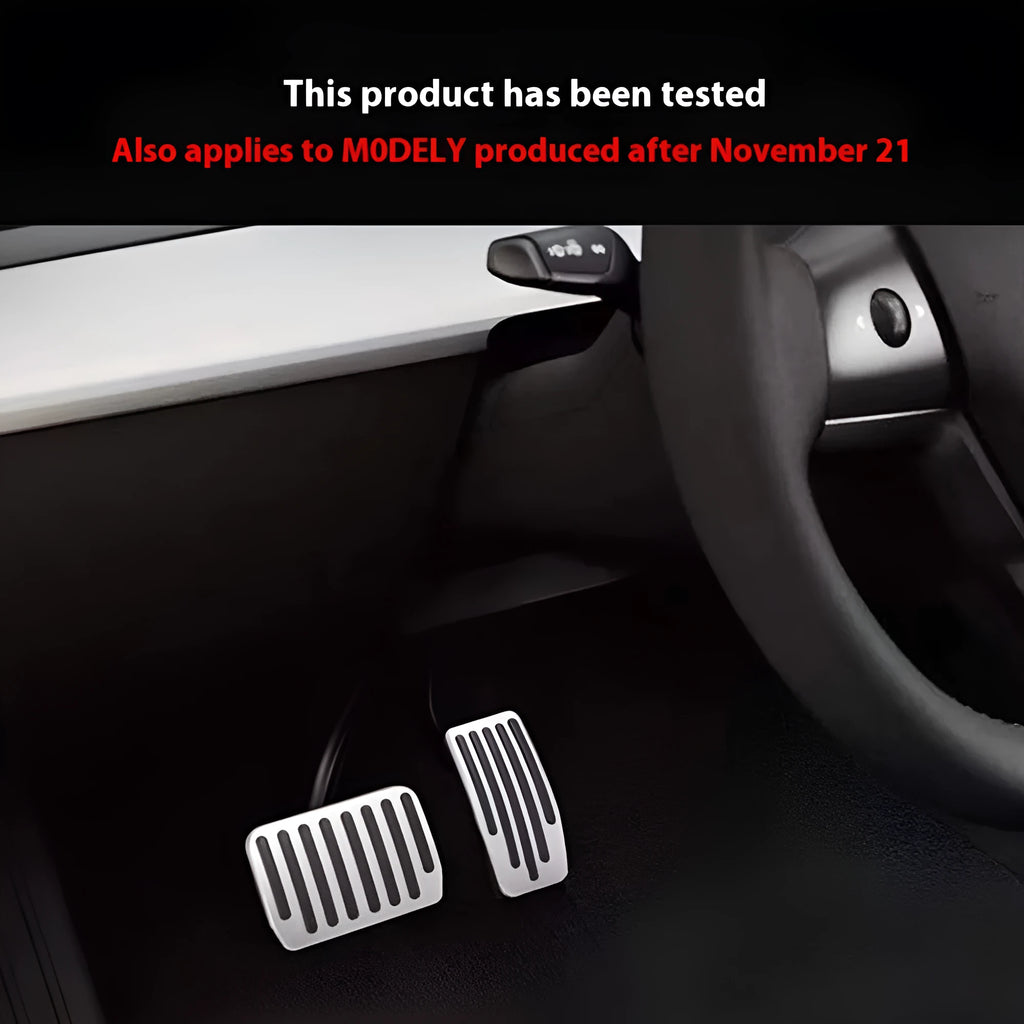 Tesla Model 3 Y aluminium alloy anti-skid accelerator and brake pedal set in black