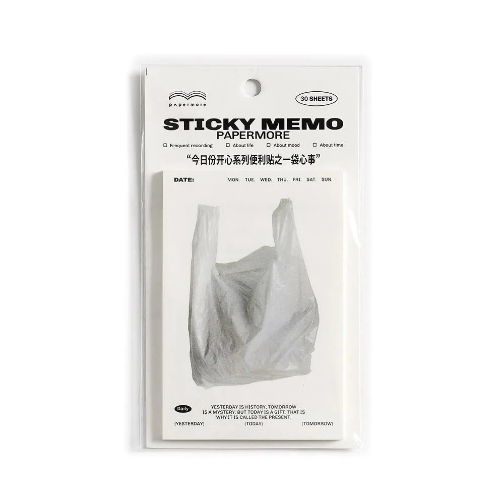 Today's Happy Series Message Sticky Notes memo pad with colourful illustrated cover