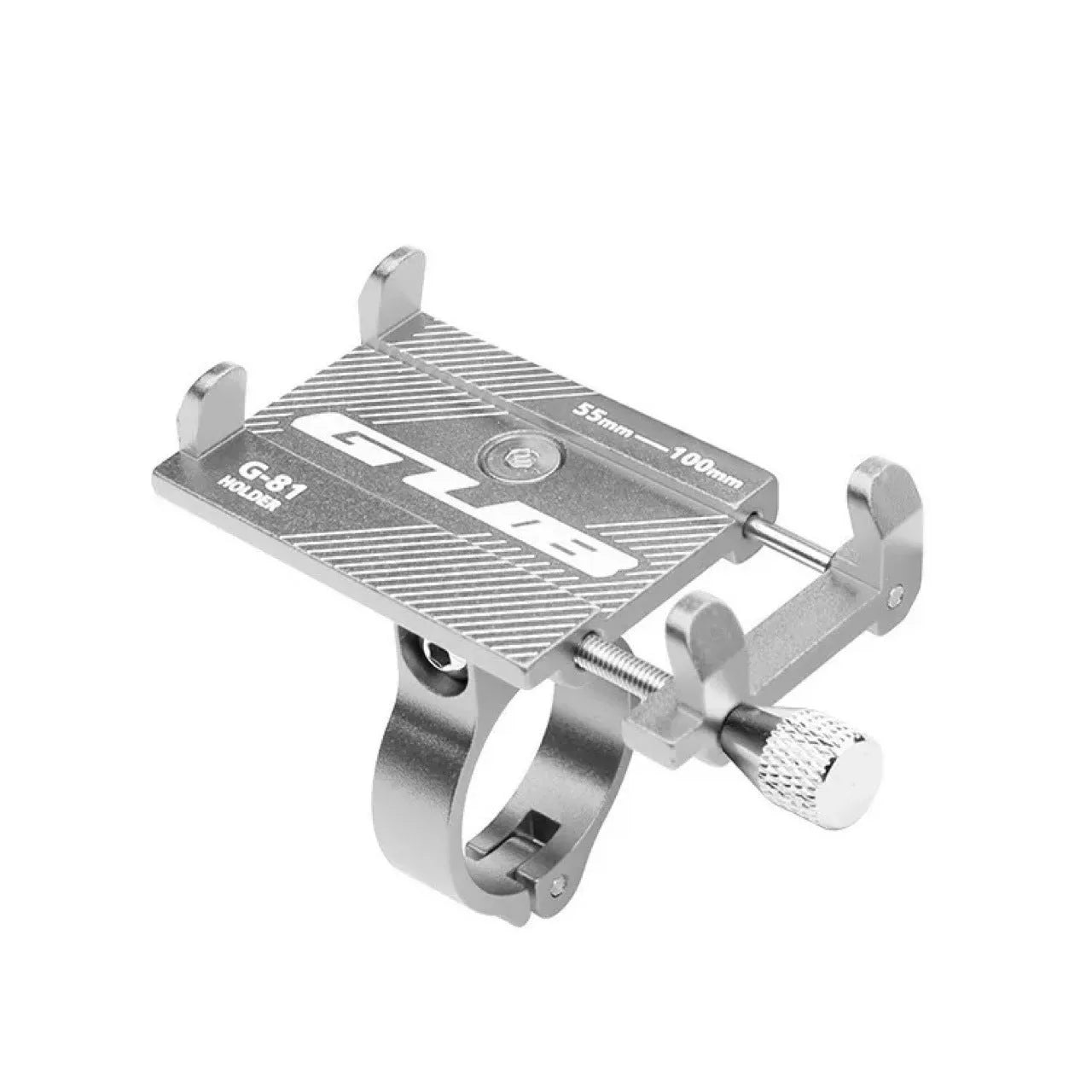 Aluminium bicycle phone holder with 360-degree rotation for handlebars 22-31.8mm