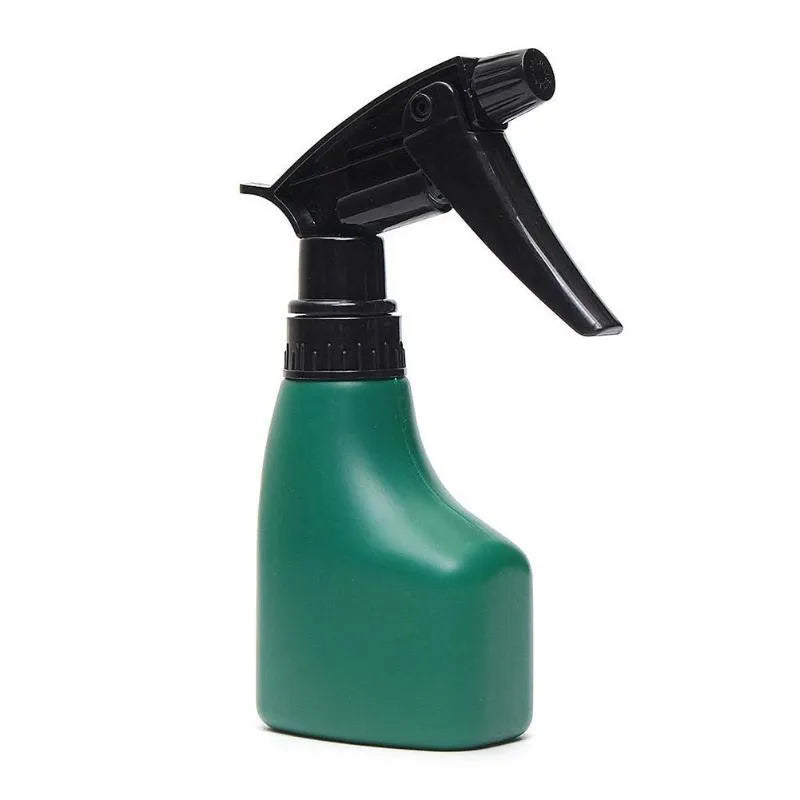 Green camouflage garden tool set in plastic case with stainless steel shovel, rake, scissors, and kettle