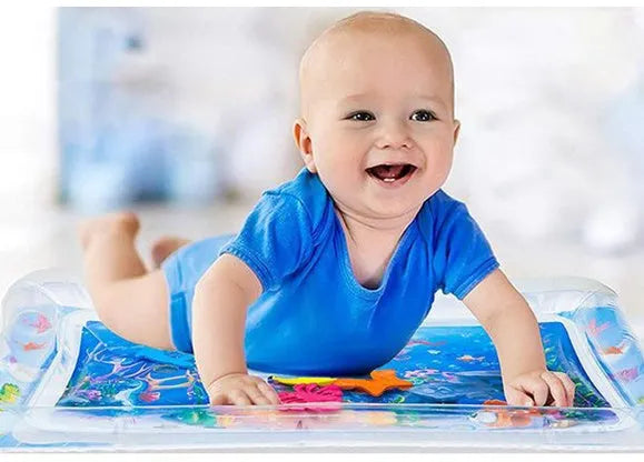 Whale design PVC water cushion baby playing pad 60x50cm for crawling and interest development