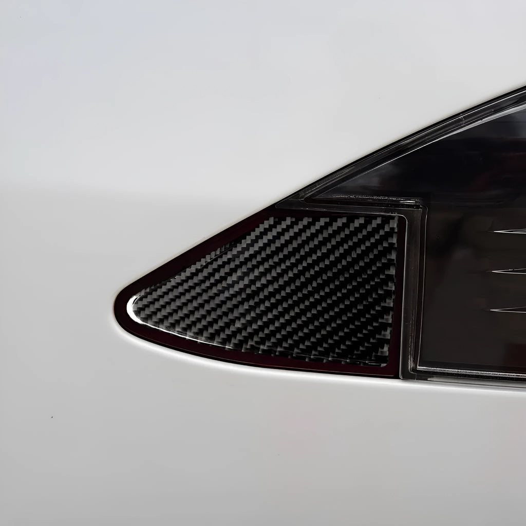 Carbon fibre USB charging port panel sticker with protective surface finish