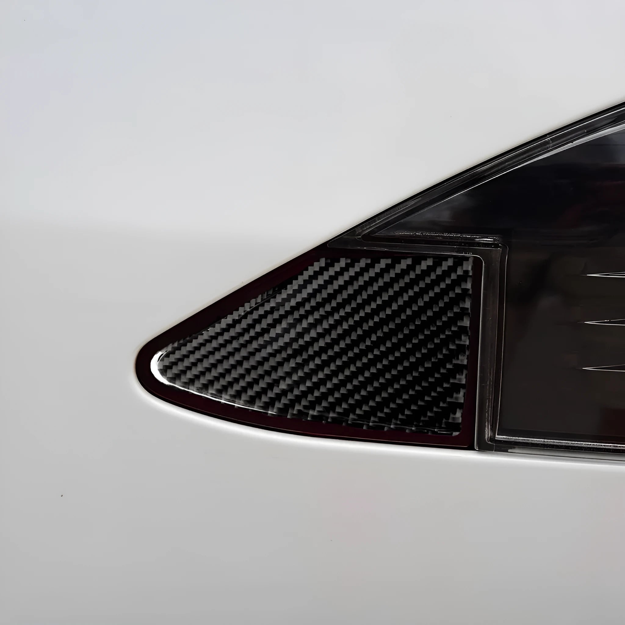 Carbon fibre USB charging port panel sticker with protective surface finish