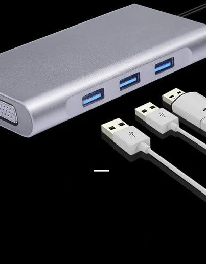 10-in-1 MacBook docking hub PD power bank compatible with Apple iPhone and laptops