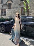 High waist fishtail midi dress in suspender dress colour with sleeveless cut and princess sleeves, sizes S M L