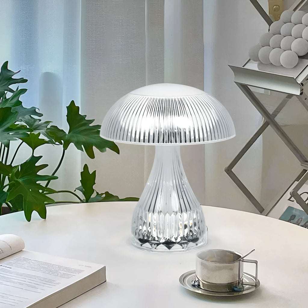 Small rectangular touch night lamp with USB charging port and three-colour LED display