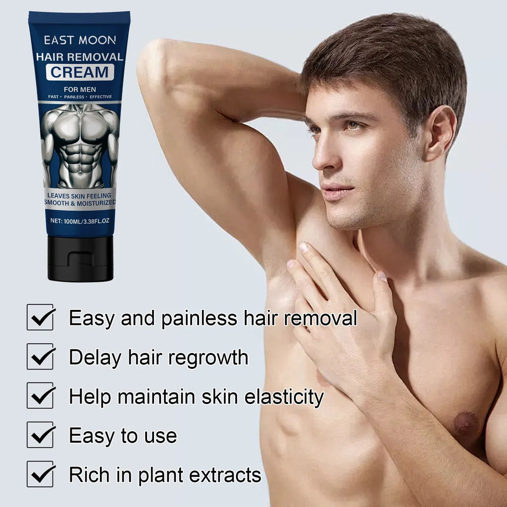 Men's hair removal cream 100ml container for beard and body depilation