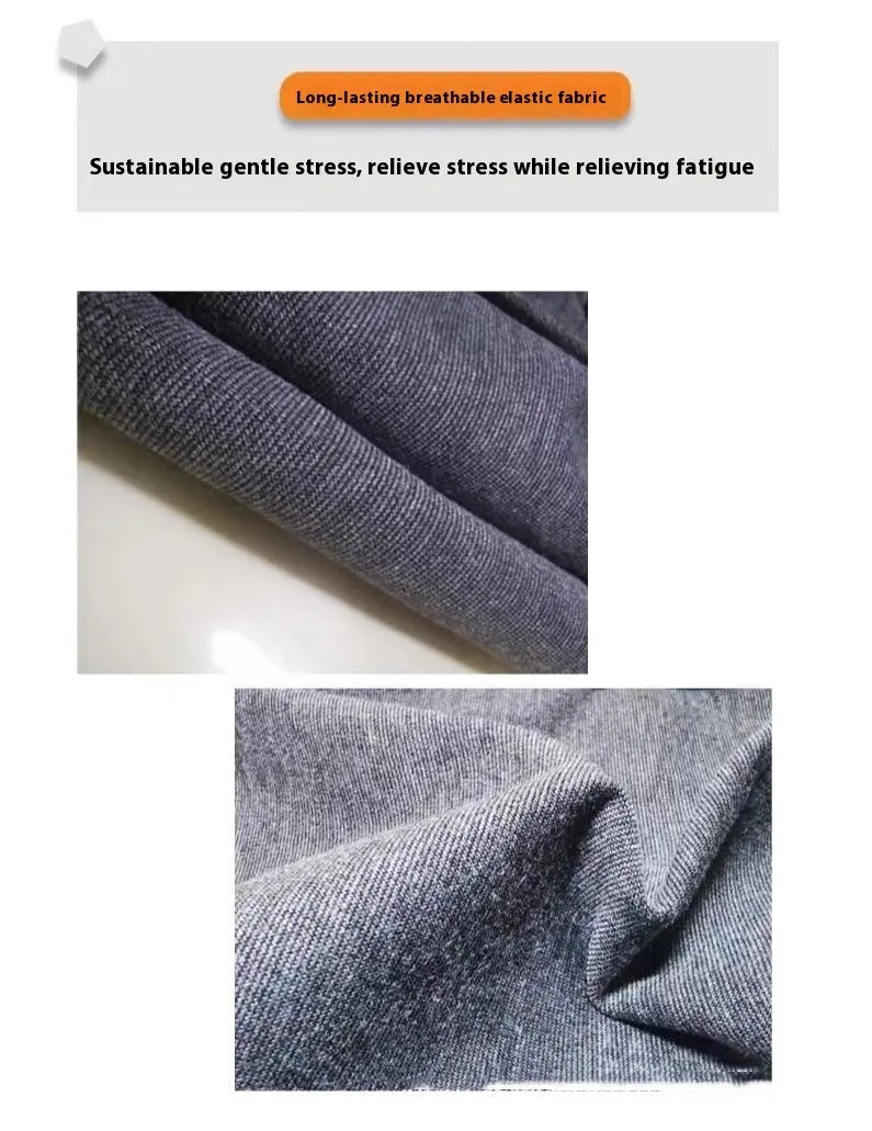 Heather Grey dog anxiety jacket or calming vest made from brocade cotton fabric.
