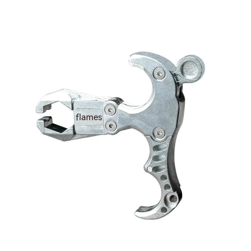 Zinc alloy archery release aid with two-axis harpoon clip mechanism for controlled bow string release
