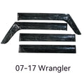 Four-piece PVC window rain visor set for Jeep Wrangler car modification