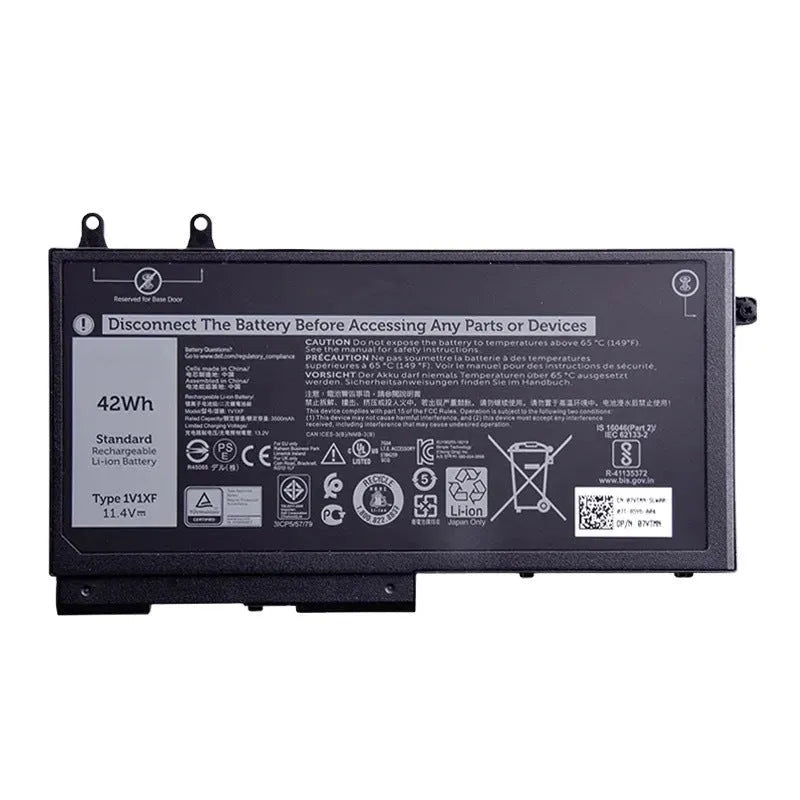 Dell laptop battery 42WH 11.4V for models 5501 5401 1V1XF 27W W56 CN-027 W56