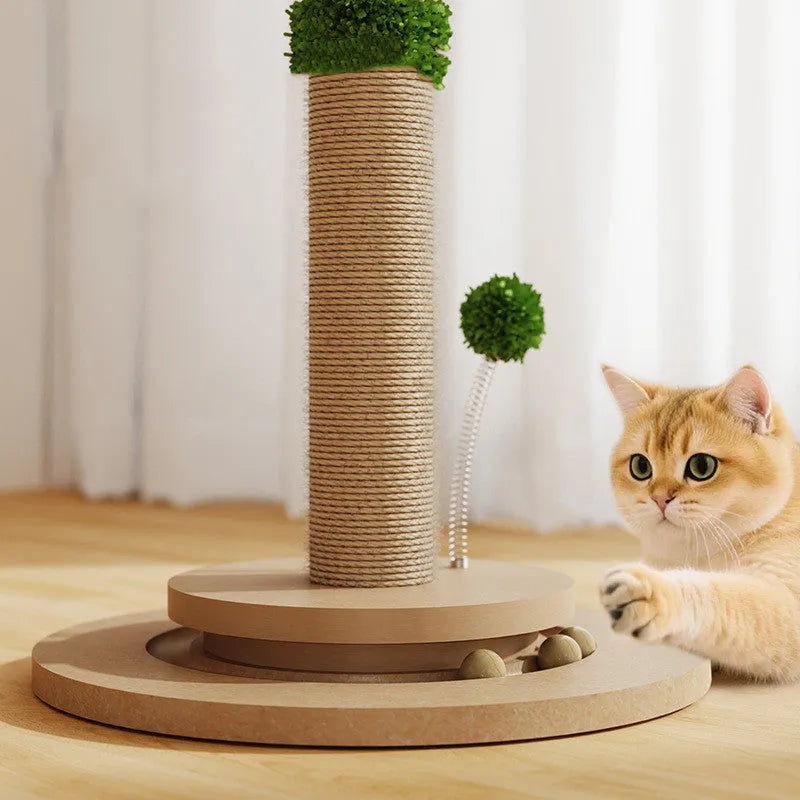 Canna cat climbing frame with hemp rope grab column and density plate, one-piece package