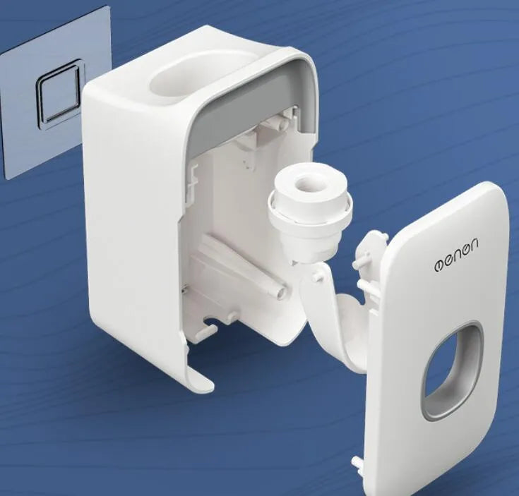 Automatic toothpaste dispenser with touch sensor on wall-mounted ABS plastic housing