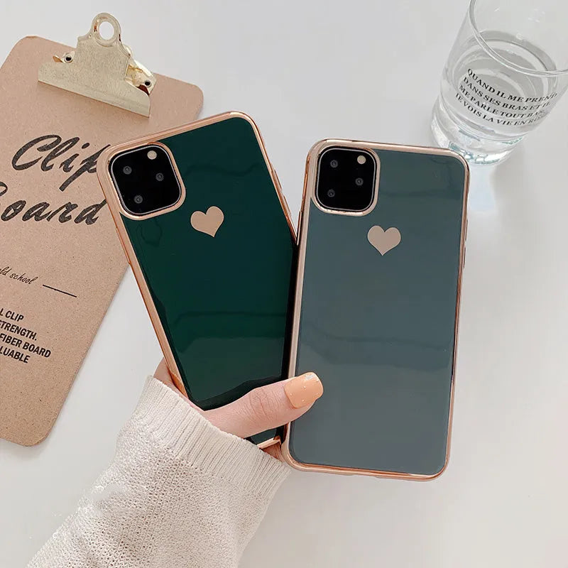 Simple solid colour TPU back cover phone case for iPhone models shown in blue.