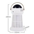 White electric mosquito killer lamp with star projection feature and a folding carry handle.