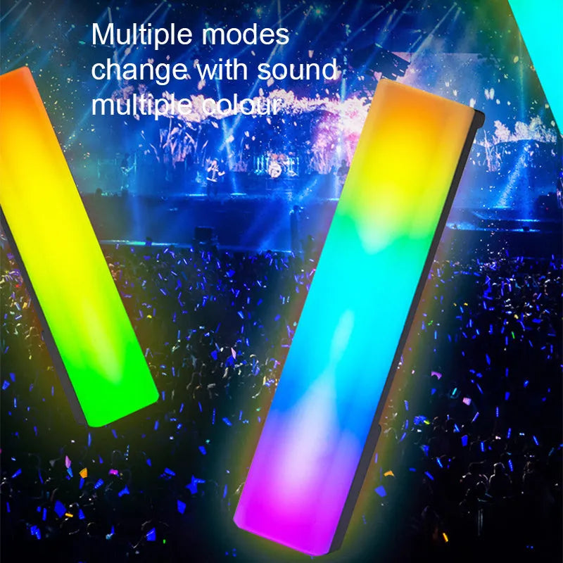 3D RGB music-activated ambiance lamp in white or black shell for table top gaming and home decor