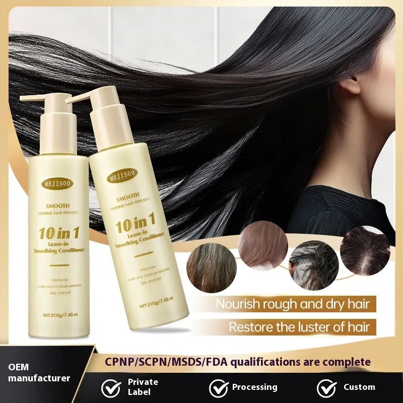 210g wash-free 10-in-1 hair conditioner bottle for ladies with moisturising and anti-hair loss properties