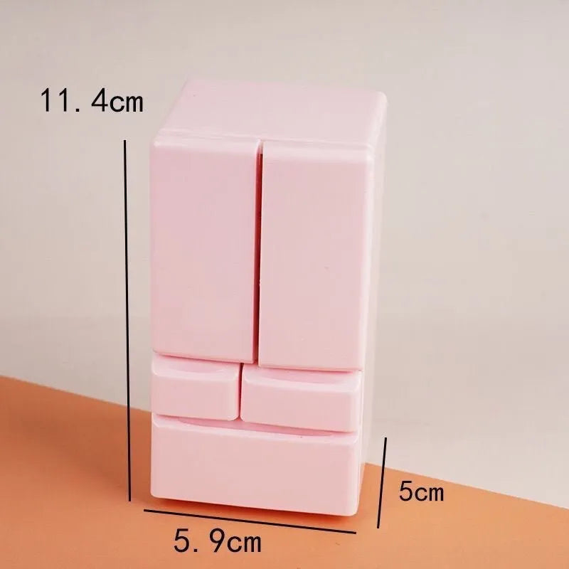White plastic miniature toy model with internal LED lighting turned on, showing detailed structure.
