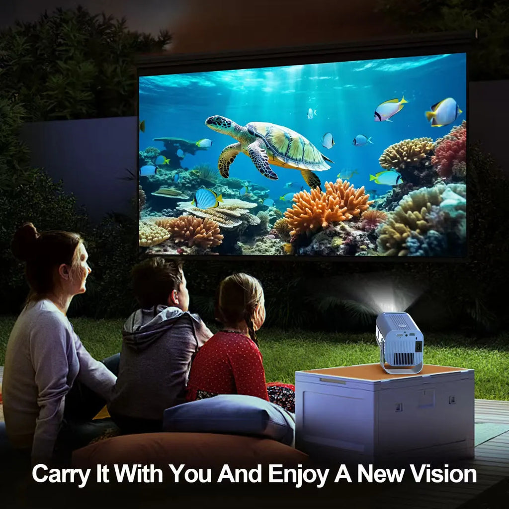 H96MaxB11 portable projector 200 lumens 4K HD with Android Wi-Fi and UK power supply
