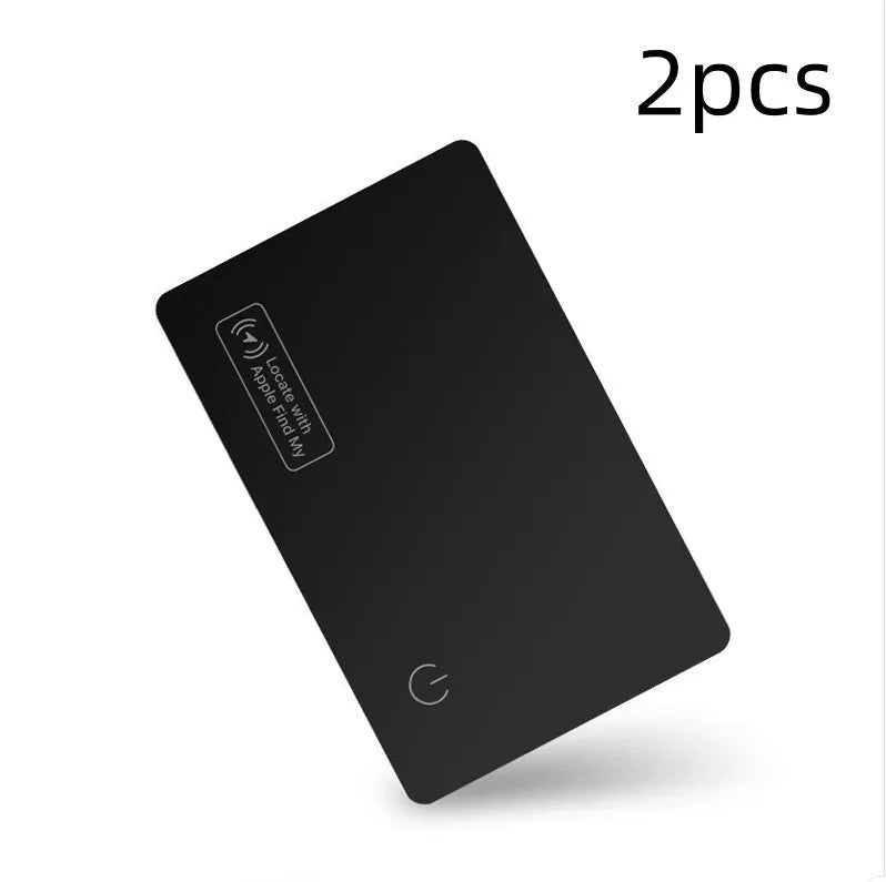 Black ultra-thin anti-loss card for Apple devices with MFI certification and 51mm x 82.6mm dimensions