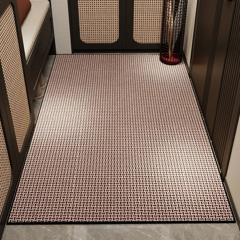 60 x 90 cm linen door mat in solid colour, available in grey, black or brown