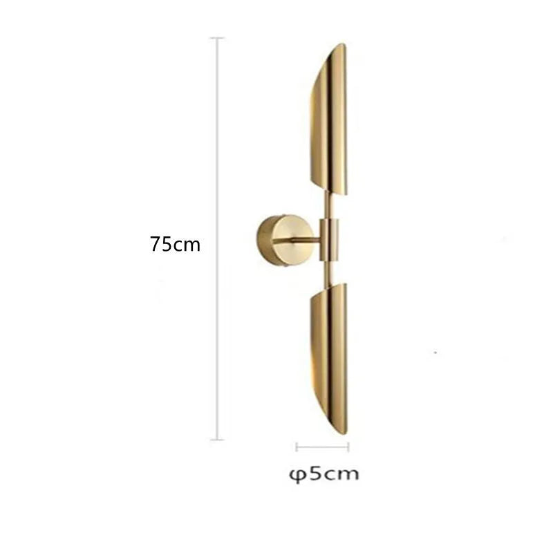 Modern minimalist bedside lamp with glass shade and iron body, warm light