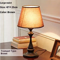 Retro alloy bedside lamp with LED lighting and multiple plug specifications