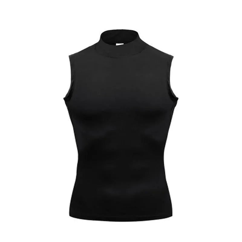 Men's loose fit corduroy vest with striped pattern in black colour, showing full front view.