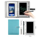 85-inch electronic writing pad with stitching design, smart pen, and USB cable in black, dark blue, or sky blue