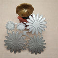 Silver high carbon steel flower cutting mould for baking decoration measuring 12.5 by 13 centimetres