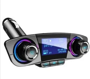 Black car MP3 player with Bluetooth 5.0 FM transmitter dual USB ports and LED screen