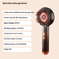 Red and blue light massage hair comb with plastic construction and Type-C charging port