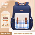 Large lightweight school backpack in Oxford cloth for year 5-6 pupils, shown in beige colour.