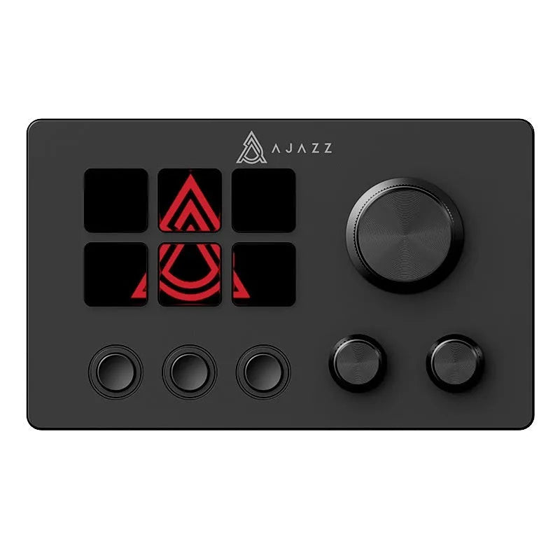 Compact wired gaming keyboard with live assistant button in black, 130x80x60mm