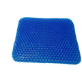 Double-thick gel seat cushion with breathable honeycomb pattern in a solid colour