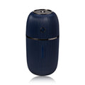 300ml USB mini ultrasonic humidifier with colourful LED lights, 151.3 x 78.6 x 78.6mm, in blue, pink, white, or navy blue