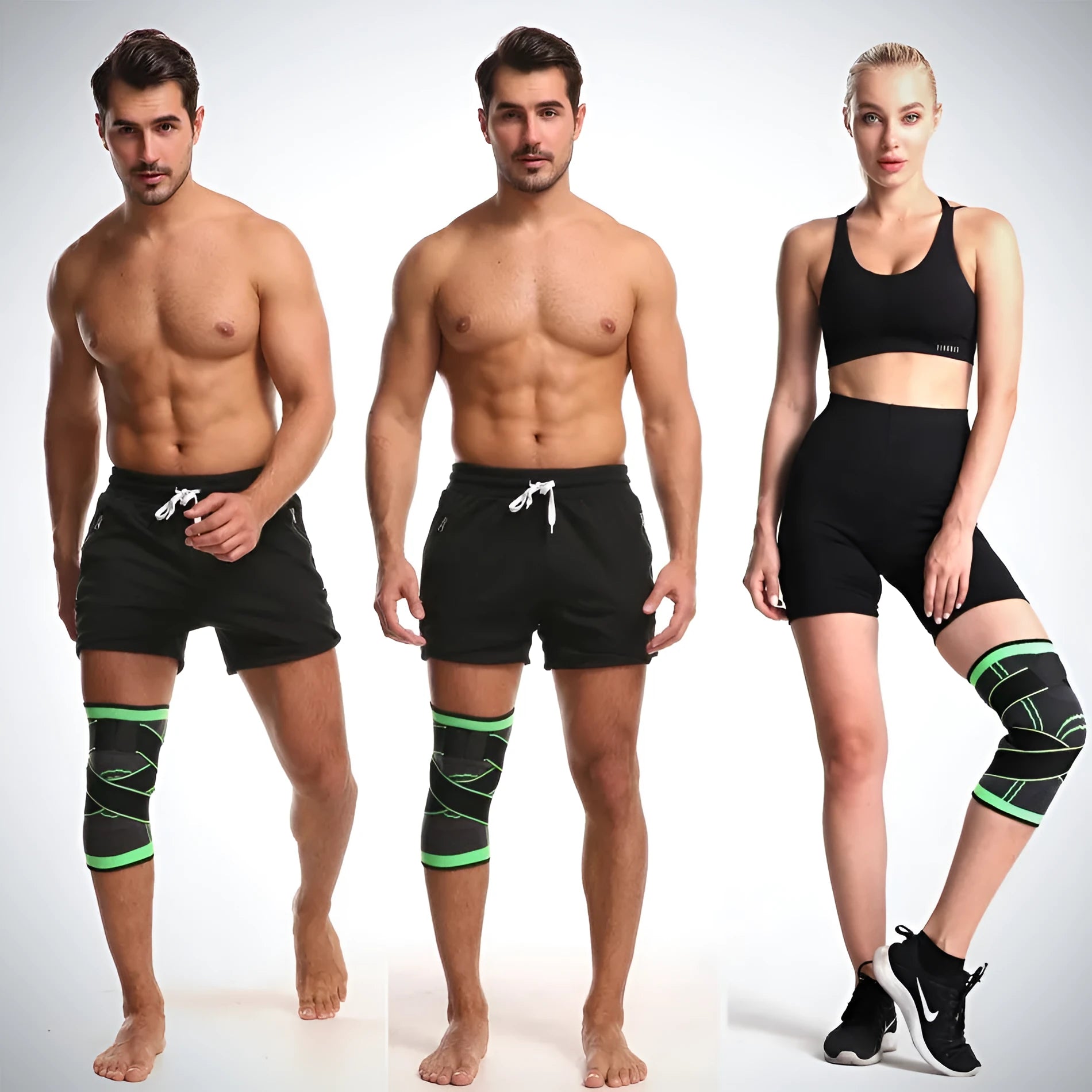 Non-slip knee pads in six colours for sports protection during fitness and running activities