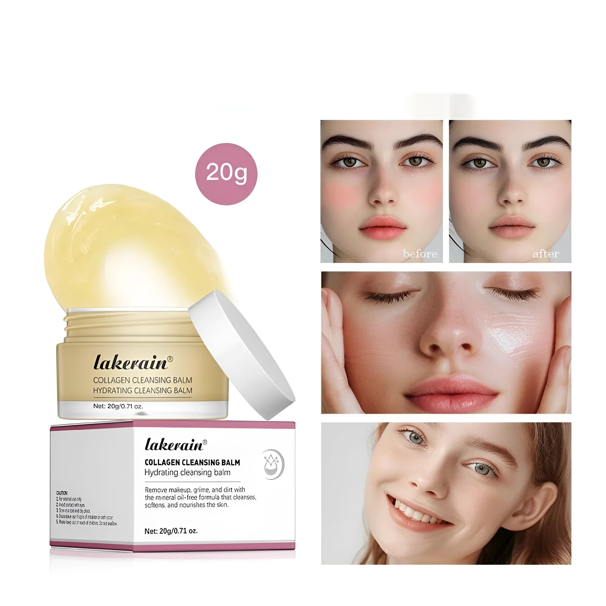 Cleansing cream makeup remover in rose fragrance variant with 20g net content