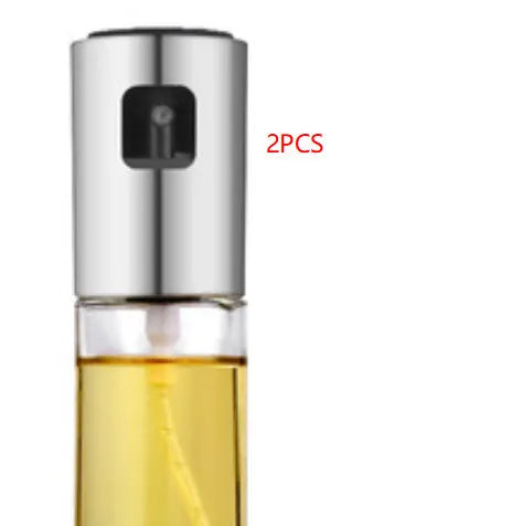 Gold ABS and glass oil vinegar spray bottle with pump for kitchen and BBQ cooking