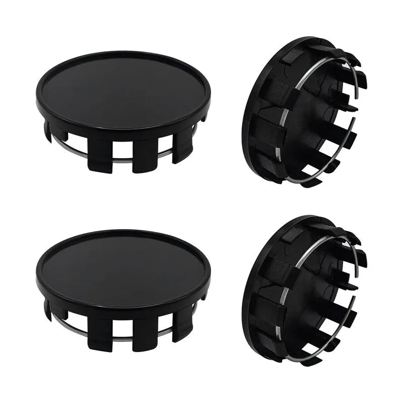 Black and silver 54mm plastic wheel cap for Japanese vehicle centre bore