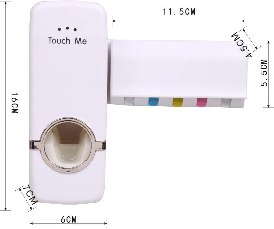 Bathroom accessories set with plastic toothbrush holder and silicone toothpaste pump in white or wine red colours